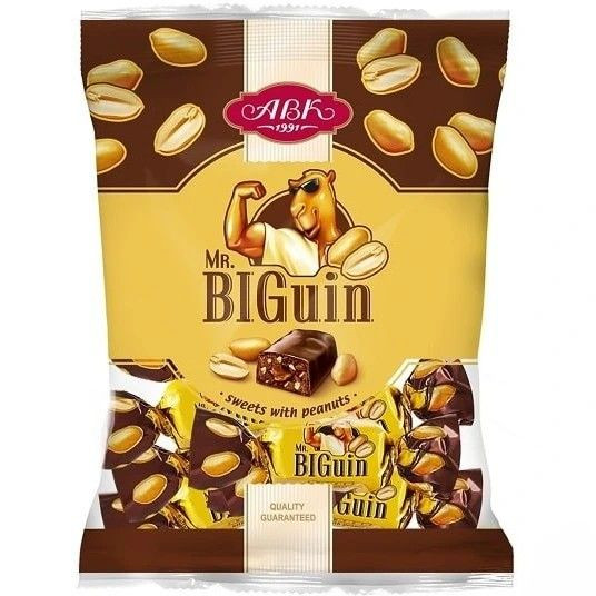 شکلات مستر بیگویینabk با مغز بادام زمینی و کارامل