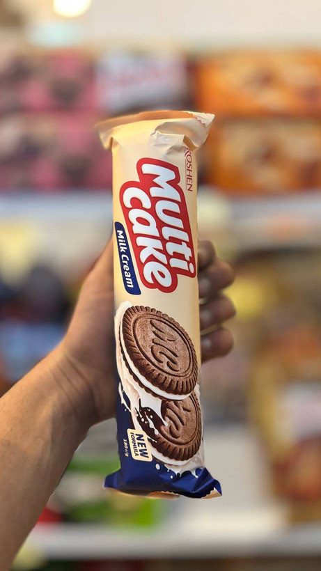 بیسکوییت مولتی کیک شیری روشن(۱۸۰گرمی)