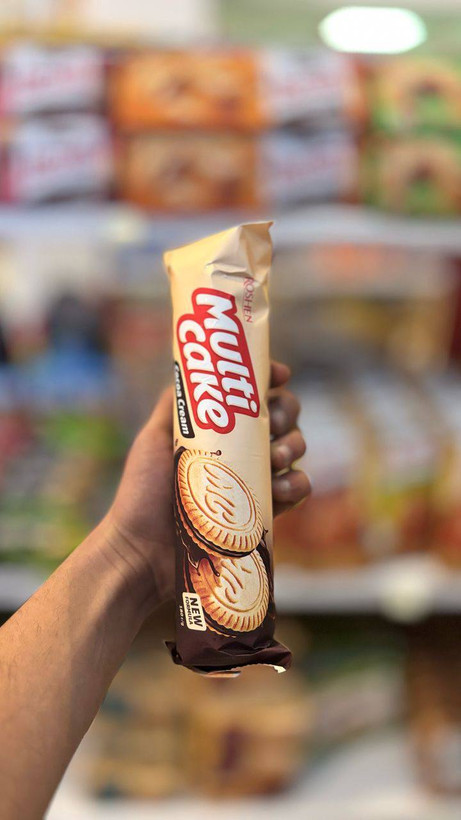 بیسکوییت مولتی کیک شکلاتی روشن(۱۸۰گرمی)