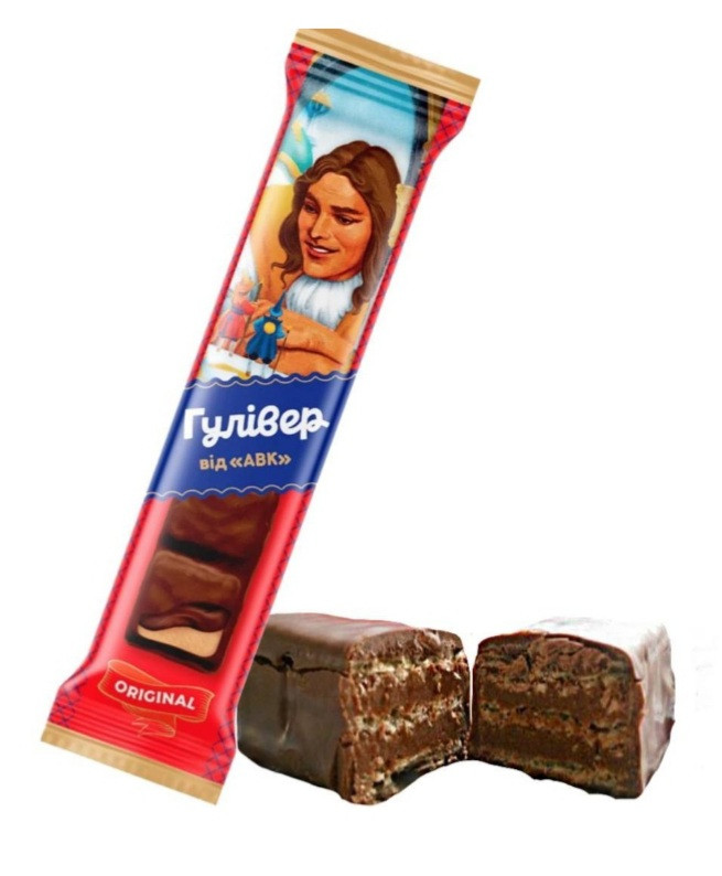 ویفر گالیور کادویی abk با مغز شکلات تلخ(125gr)