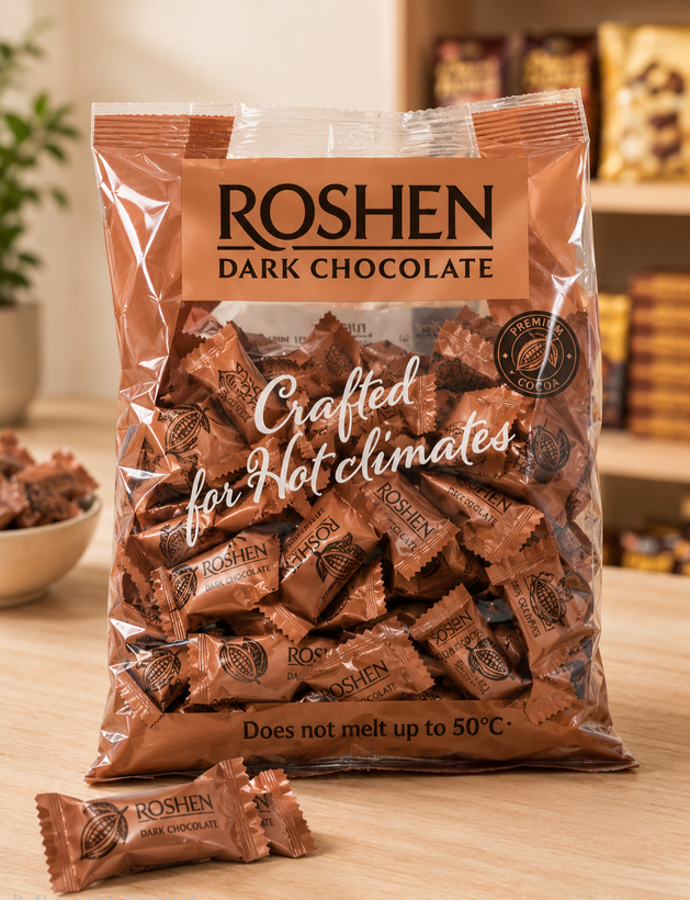 شکلات تلخ روشن Roshen Dark Chocolate مقاوم در برابر گرما".